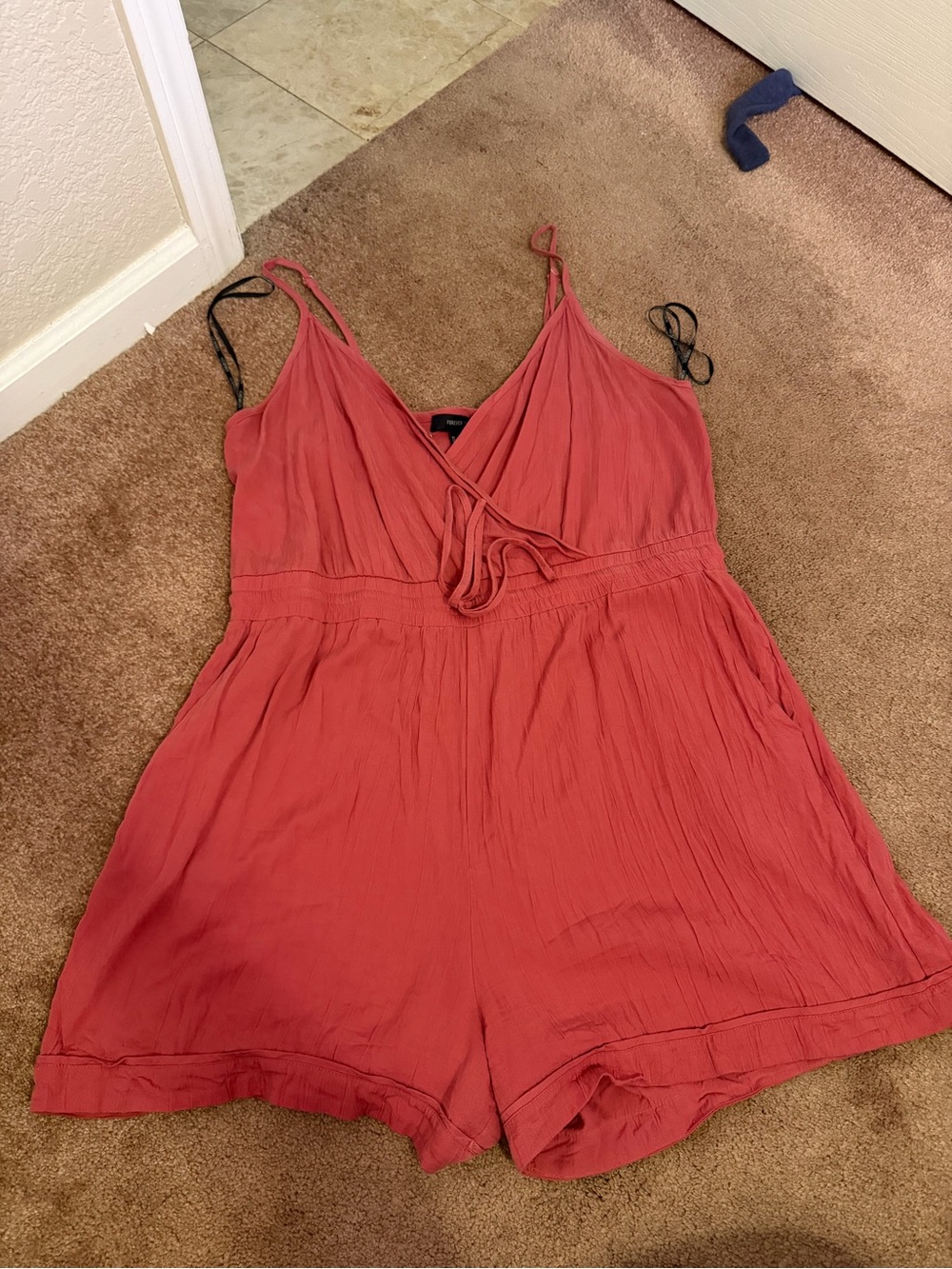 Forever 21+ Women's Rust Spaghetti-Strap Romper